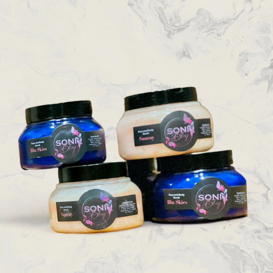 Sonibluj Natural Face and Body Scrub: Unveil Radiant, Soft Skin